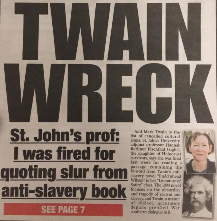 New York Post - Fired prof.
