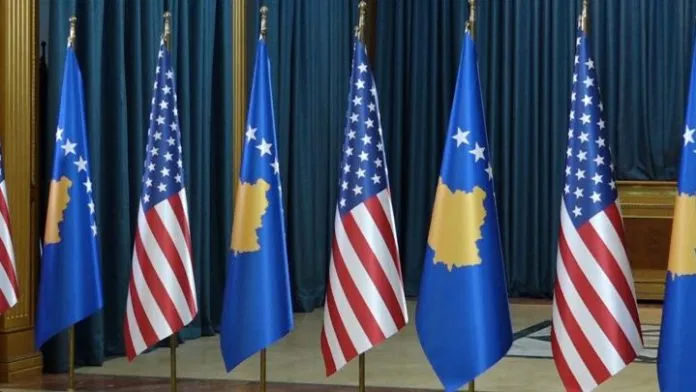 US - Kosova - flags US - Kosova - flags
