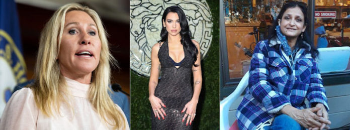 Marjorie Taylor Greene - Dua Lipa - Anurdaha Mittal Marjorie Taylor Greene - Dua Lipa - Anurdaha Mittal